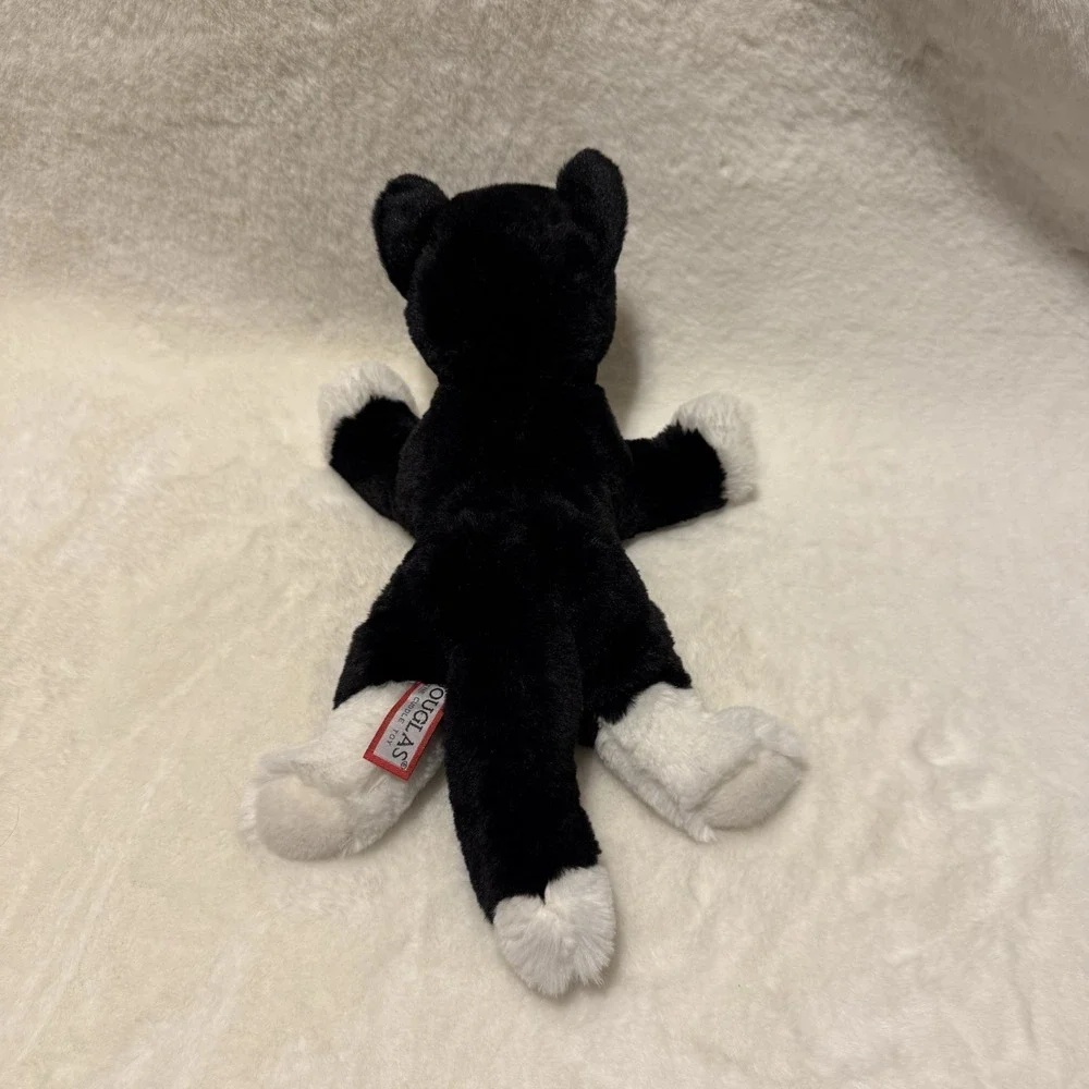 Douglas Beckie Soft Black & White Cat Plush Stuffed Animal, 10